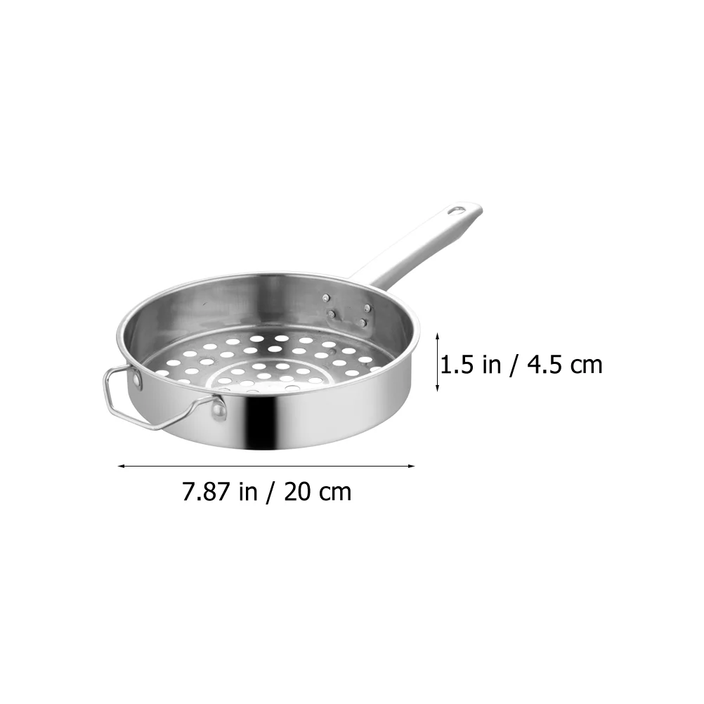 Skimmer Spoons for Frying Cold Shrimp Colander Strainer Cool Making Tool Handheld Stainer Steel