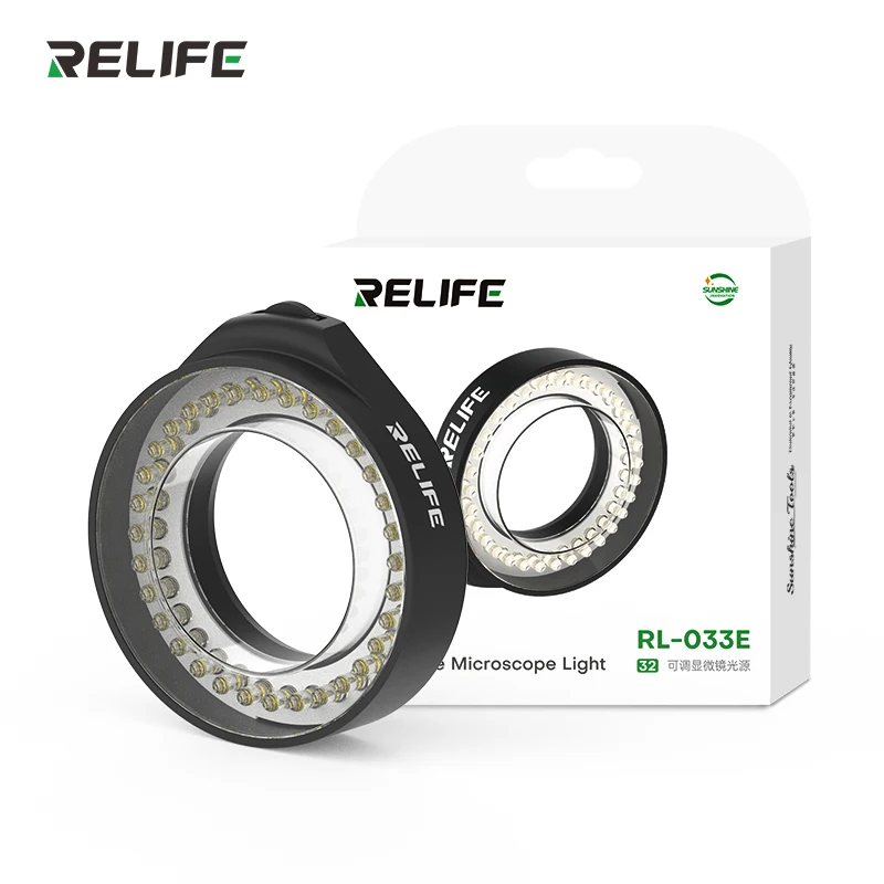 RELIFE RL-033E Lamp Microscope Adjustable Light Source 32-LED Strong light focus Anti Glare Eliminate Reflection Light Source