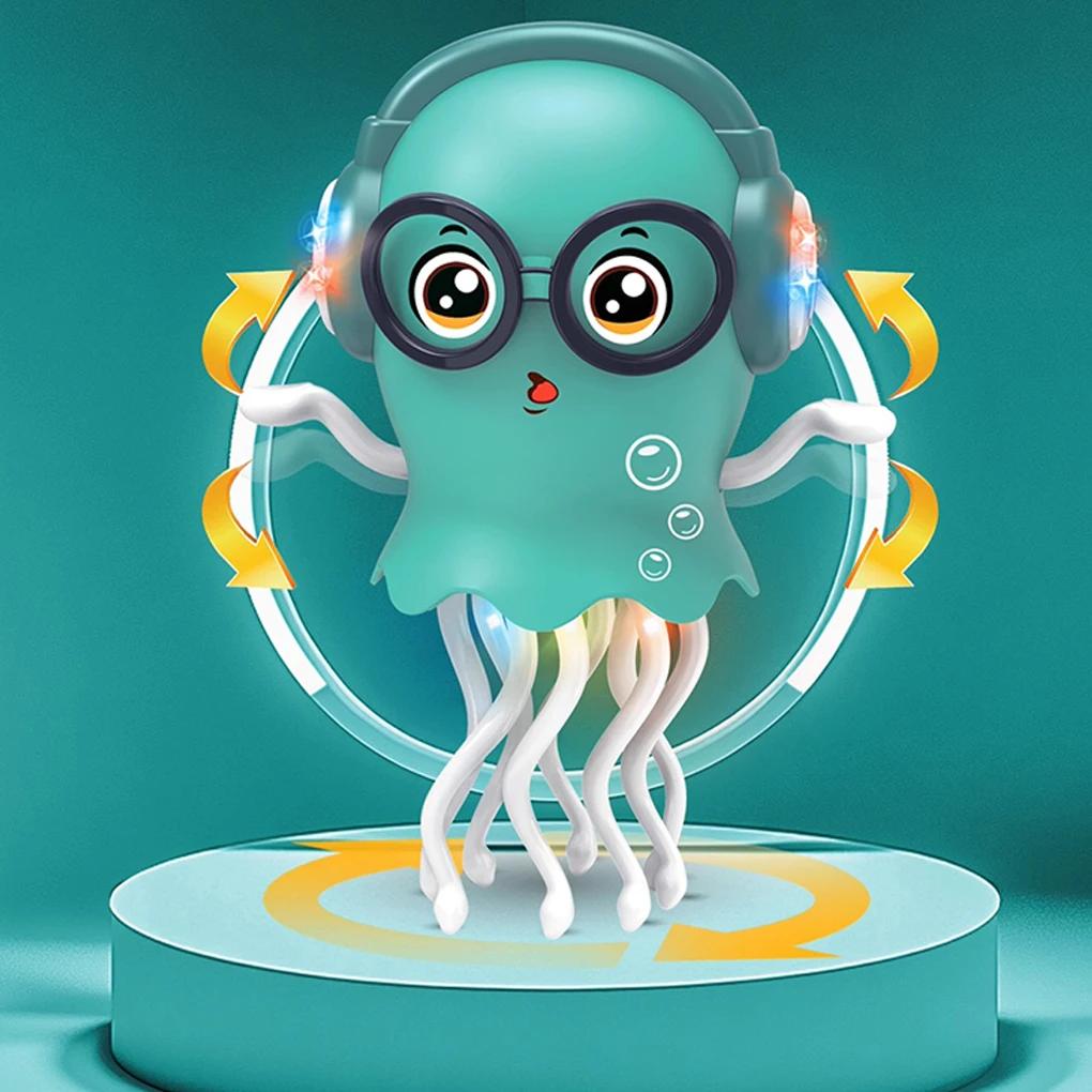 Cartoon Electric Dancing Octopus Baby Toy Crawling Walking   Automatic Obstacle Avoidance Dancing Jellyfish for Kids Toys