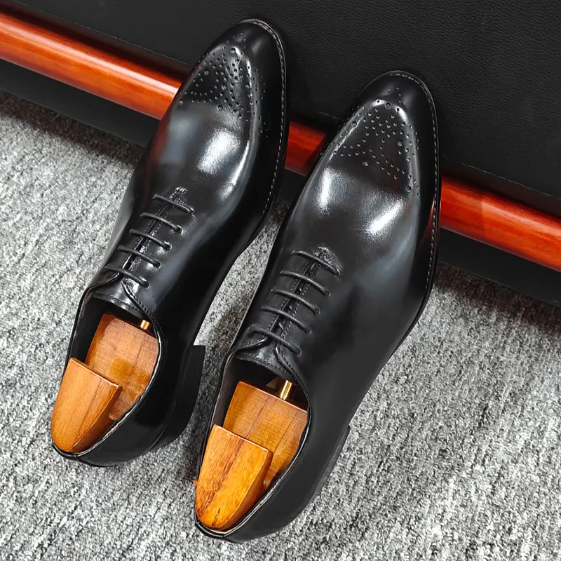 

Luxury Handmade Wedding Shoes Handcrafted Men's Dress Business Shoe Premium Quality Customization Italian Style Leather Men Shoe