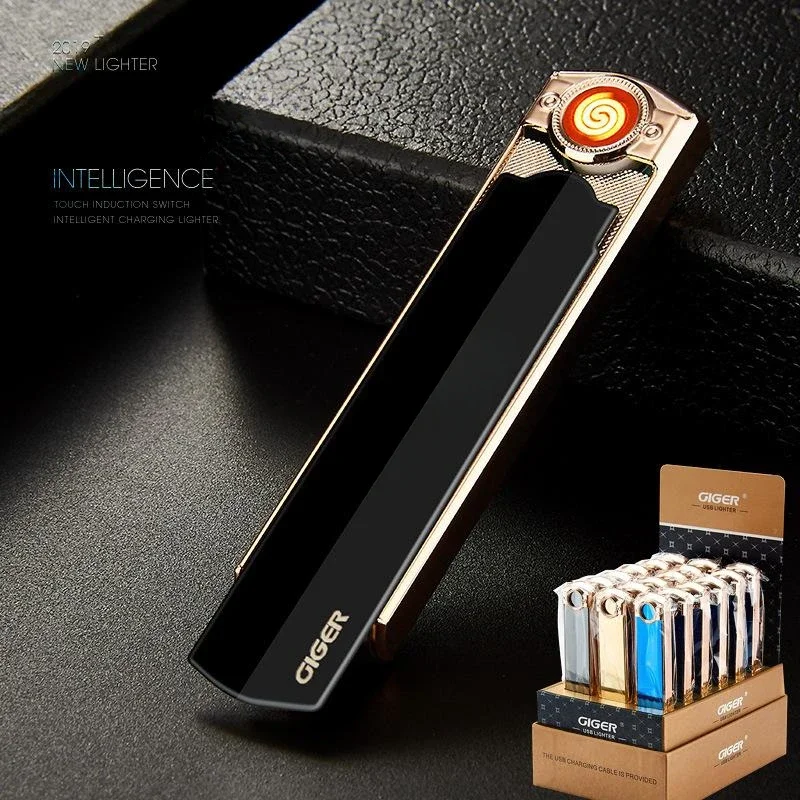 USB Flameless Lighter Rechargeable Cigarette Accessories Easy to Carry Windproof Lighter Men\'s Exquisite Gift Gadgets