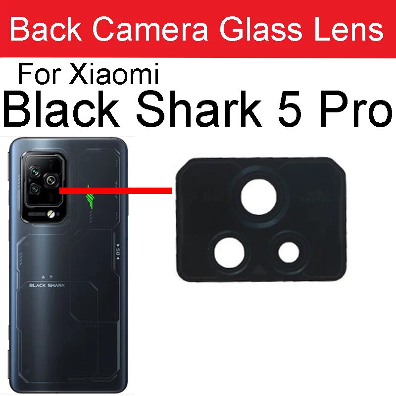 Back Camera Lens Glass For Xiaomi Black Shark 3 4 5 Pro 3S 4S 5S Pro 5RS Rear Lens Glass with Adhesive Sticker Replacement Parts