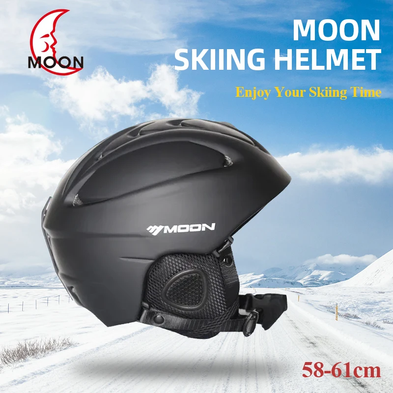 MOON 14 Vents Skiing Snowboard Helmet High Quality Pro Casco with Regulator for Adult Men Women PC+EPS Safety Sports Accessories