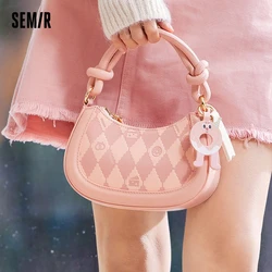 Semir Bag Crossbody Bag Women 2024 New Handbag Fashion Design Shoulder Bag Playful Cute Pea Bag