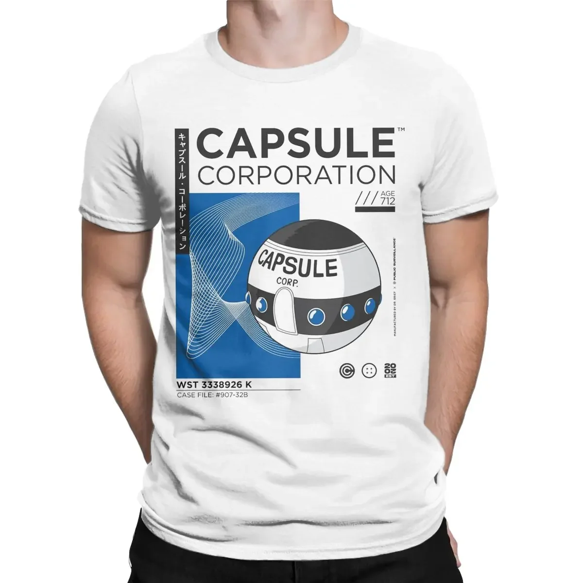 Capsule Corp T Shirt Men's Pure Cotton Amazing T-Shirt O Neck Anime DBZing Tee Shirt Short Sleeve Clothing Printing