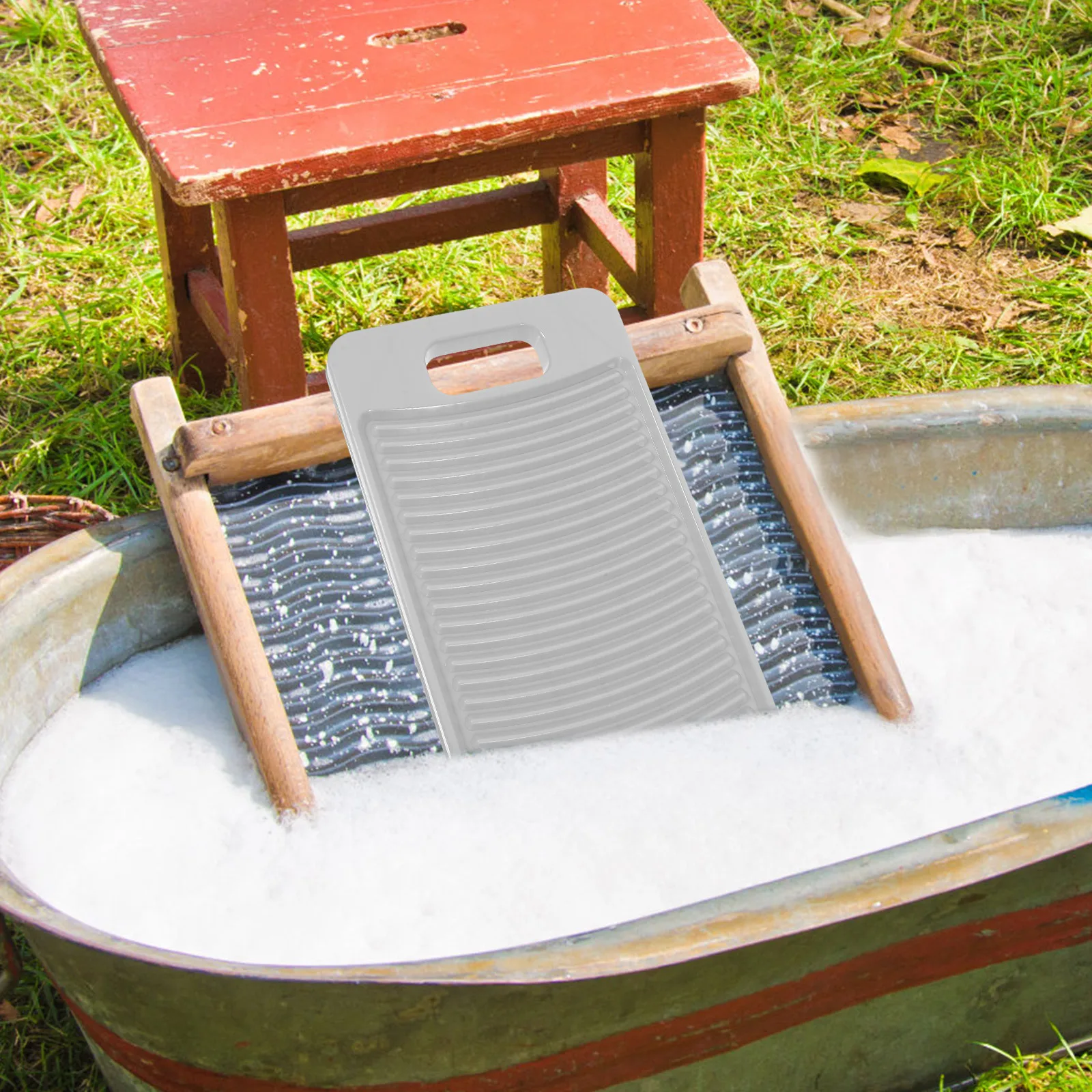 

2pcs For Hand Washing Cloth Wash Board Travel Clothes Compact Laundry Scrub Board Travel Clothes Washing Accessories