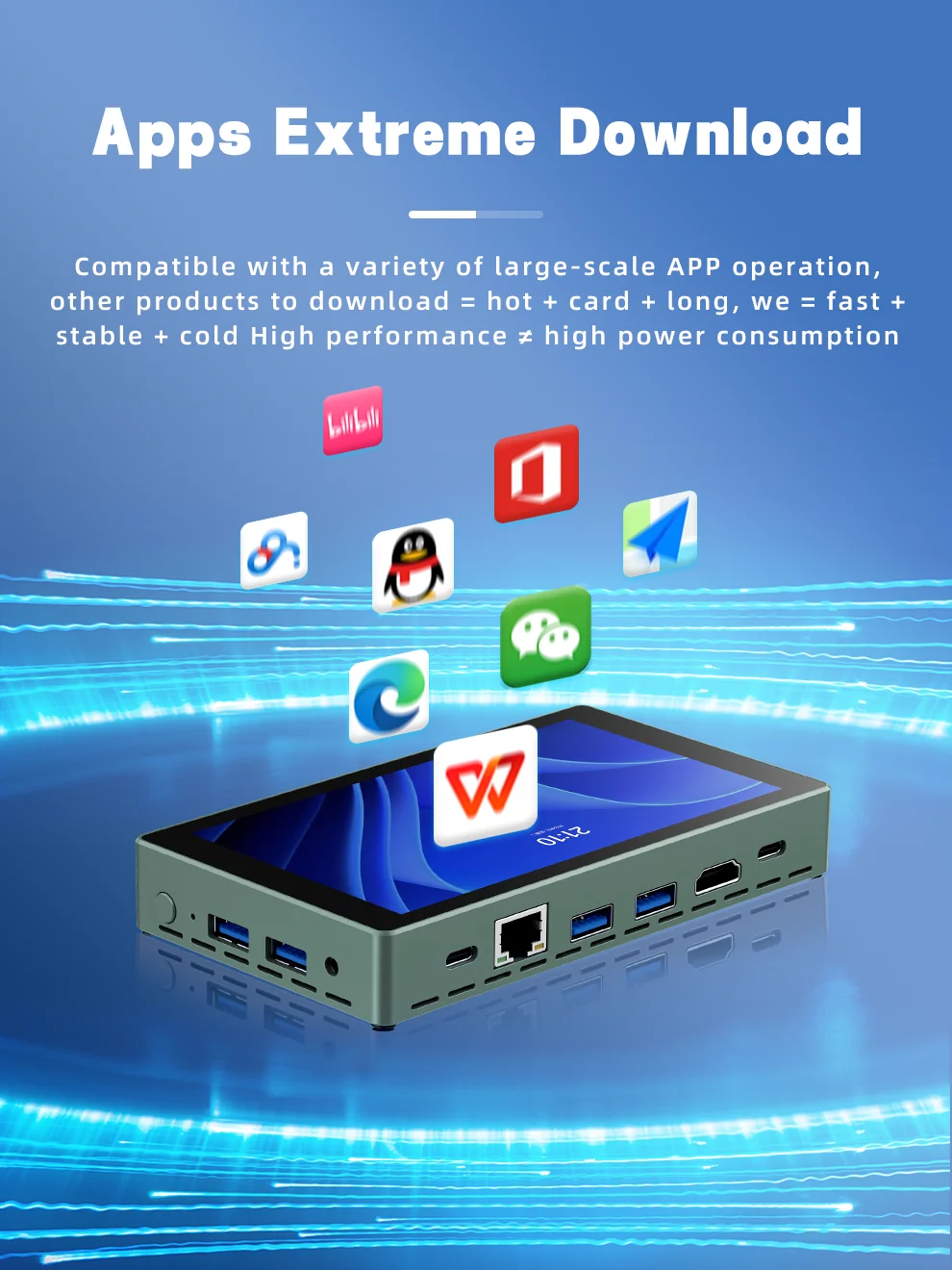 H55N 5.5' Touchscreen Mini PC Intel N5100 4-Core 8GB DDR4 128GB SSD Windows11 1920x1200 IPS WiFi6 BT5.0 4xUSB 3.0 Type-C Mini PC