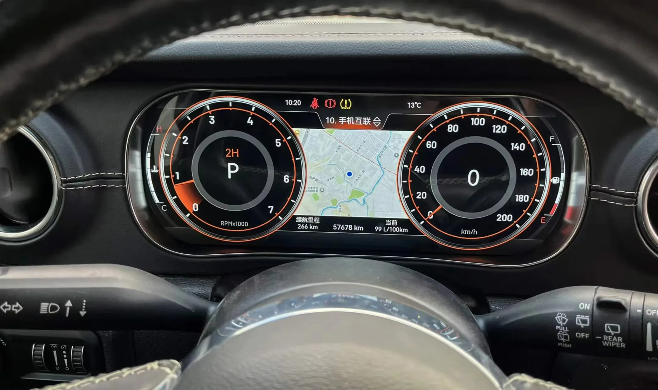 12.3 "Carplay السيارات لوحة سيارة متر ل جيب رانجلر JL 2018-2022 لينكس LCD أداة رقمية العنقودية قمرة القيادة سرعة لوحة #5