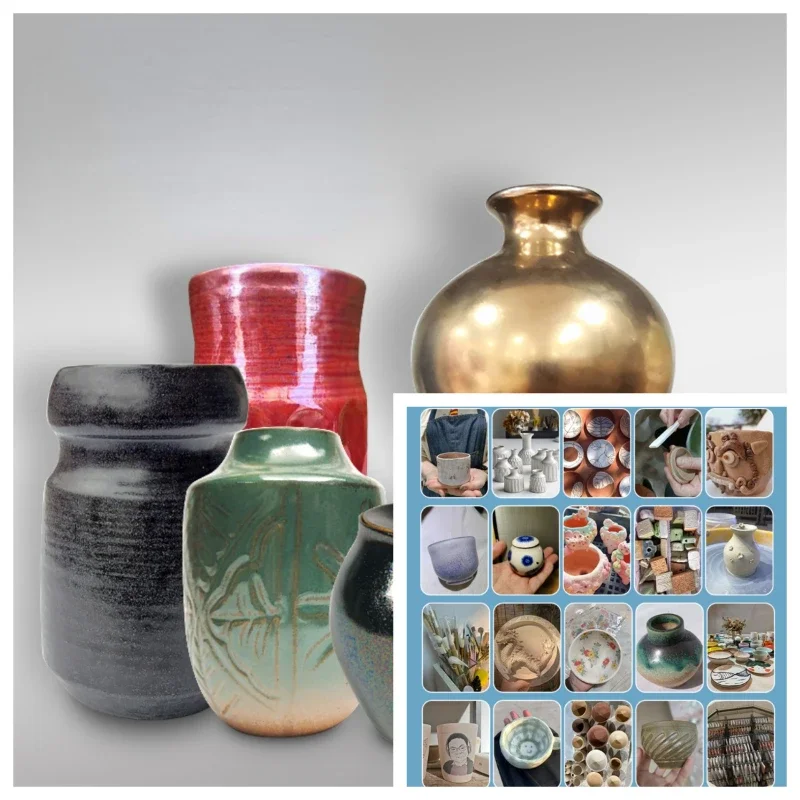 300ml Crystal Silver Ceramic Glaze Medium Temperature Electric Kiln Metal Glaze DIY Hand-painted Pottery Vase Clay Coloring