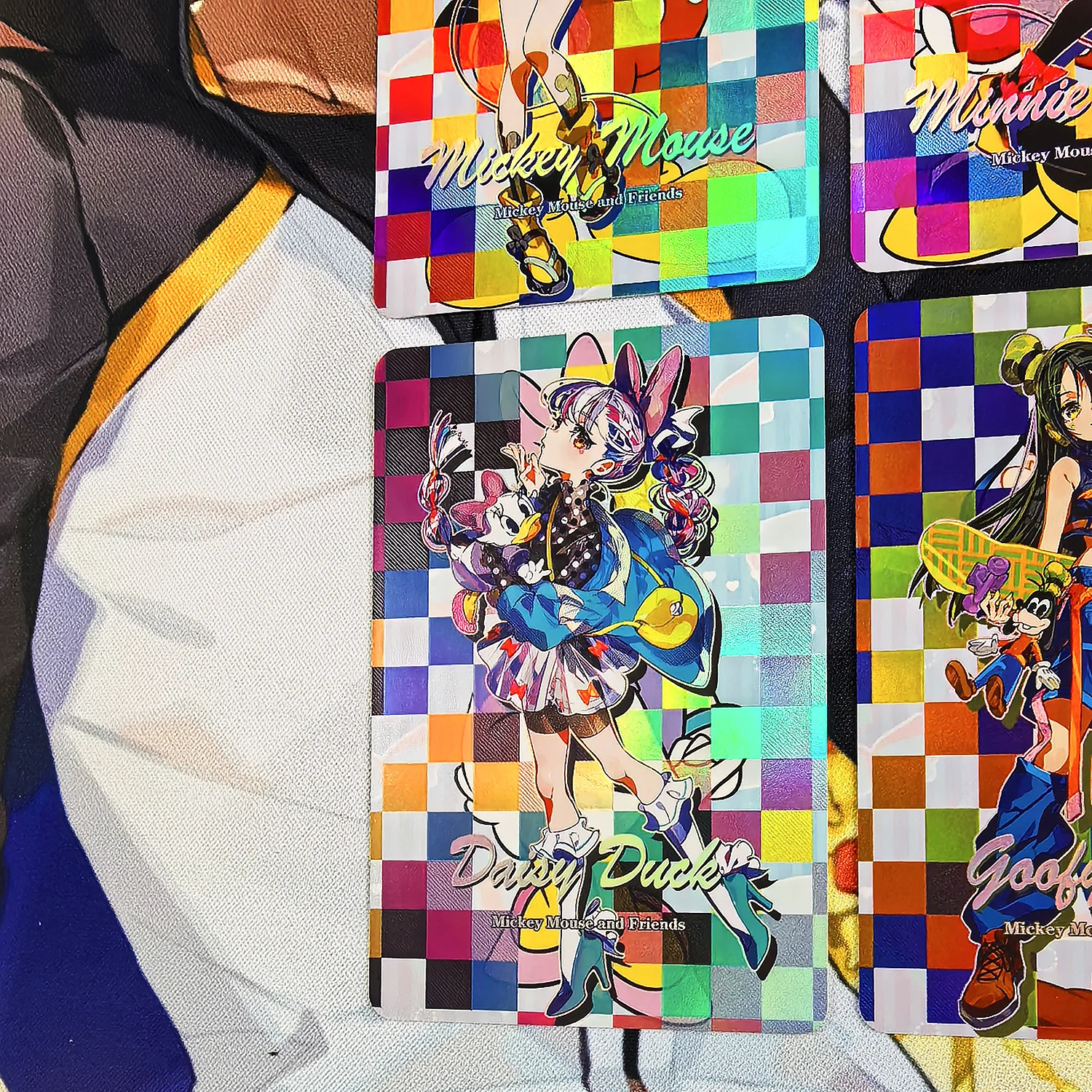 6 قطعة/المجموعة Diy بها بنفسك قصة آلهة ذاتية الصنع Mickeyed لطيف جمع بطاقة الانكسار اللون فلاش الساخن ختم أنيمي بطاقة هدية لعبة