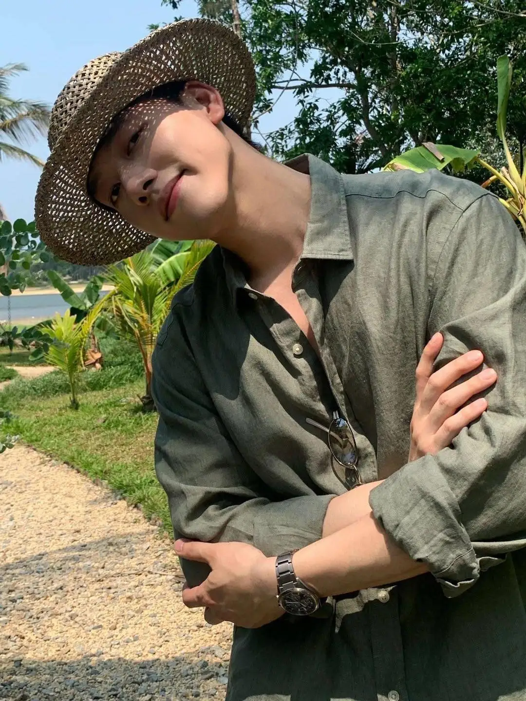 Retro Japanese Style Linen Long Sleeve Men's Shirt Loose Casual Feel Collared Summer Cool Breathable Sun Protection Outerwear