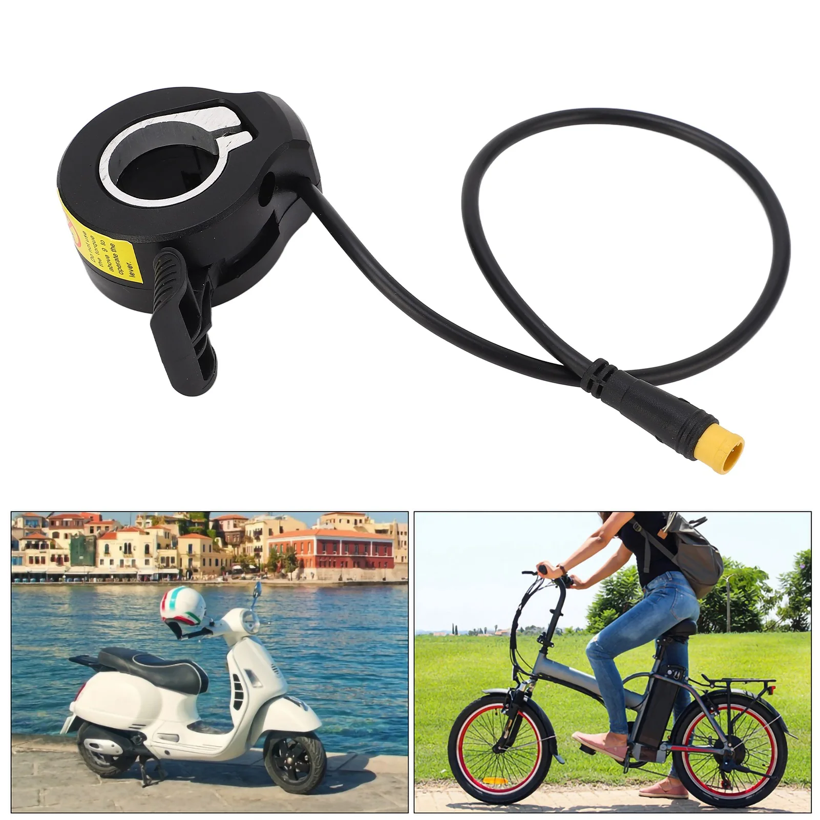 130X Thumb Throttle Electric Bike 130X Speed Control 3 Pin Waterproof WP Plug Connector Scooters Bicycle Accelerator Tool