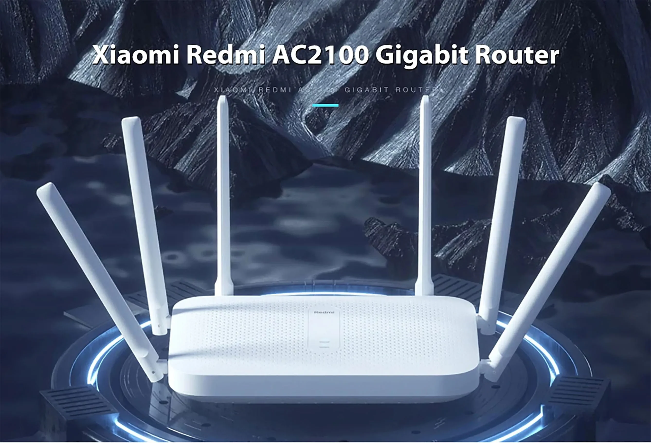 Used Xiaomi Redmi AC2100 Router Gigabit Dual-Band Wireless Router Wifi Repeater 6 High Gain Antennas Wider Cover For Xiaomi Home view 6