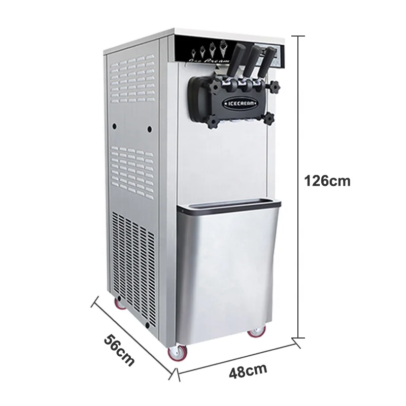 Factory sales best price ice cream machine commercial soft ice cream maker 2+1 flavors ice cream machine