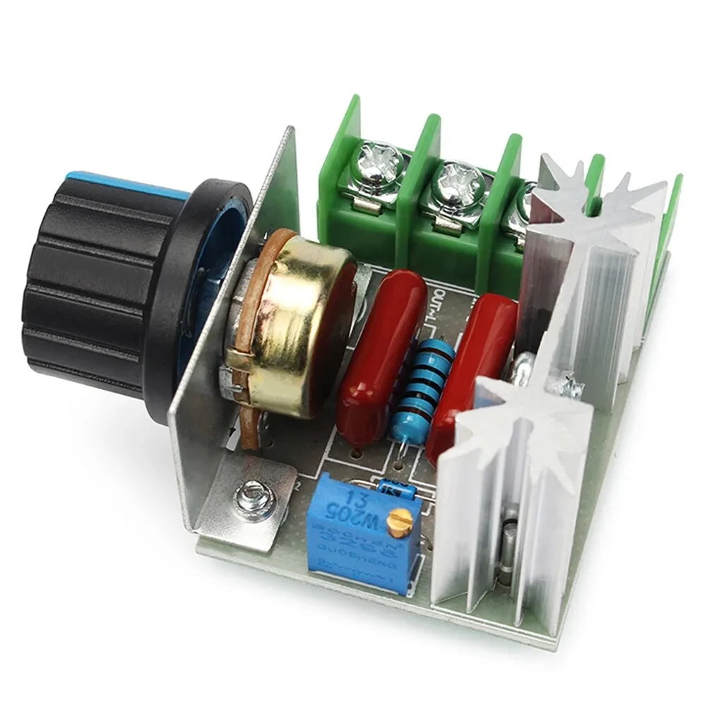 2000W SCR governor, motor 220V high power, voltage regulator, dimming and temperature control module, with switch