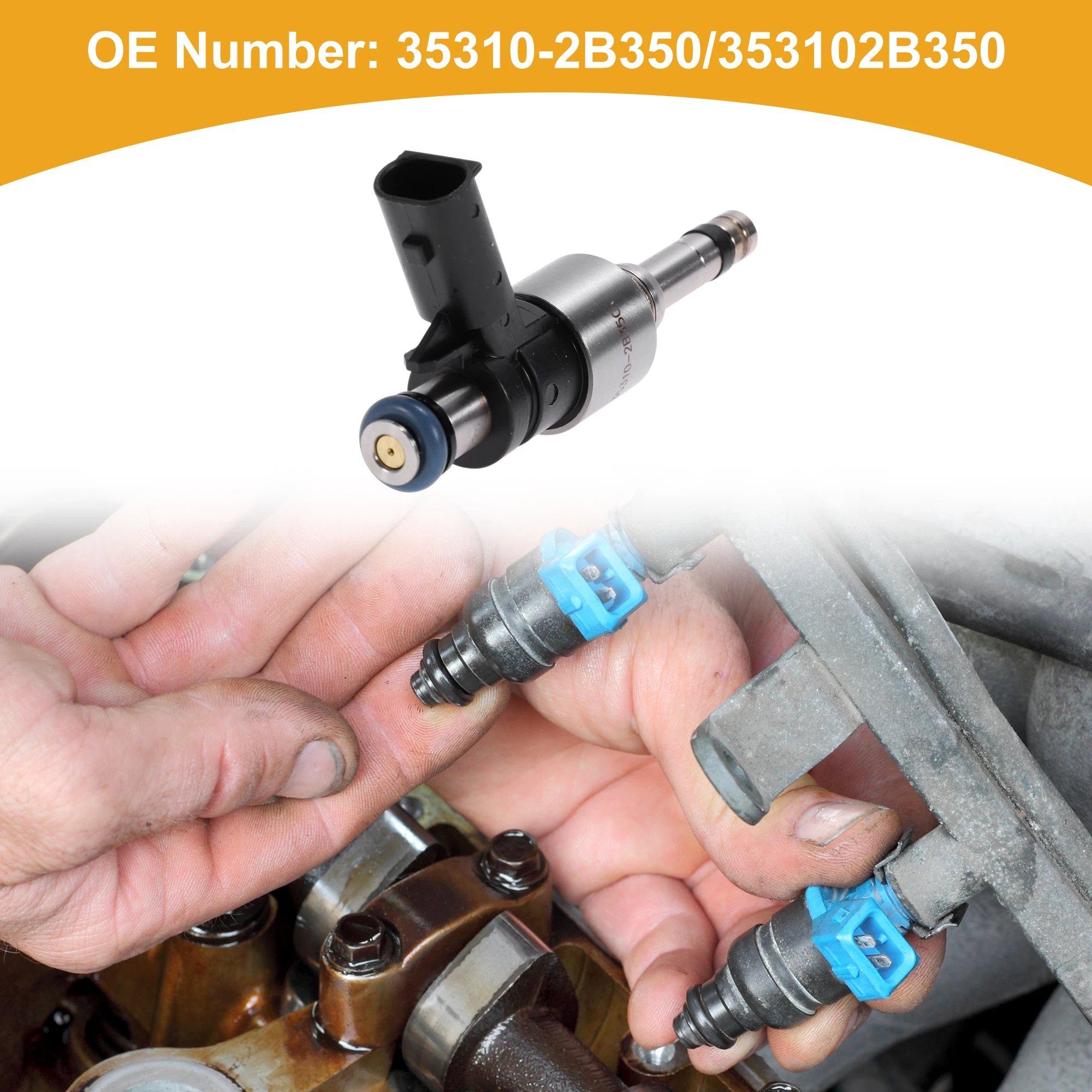 UXCELL 1 Pcs No.35310-2B350 Fuel Injector for Hyundai Elantra GT N Line 1.6L L4