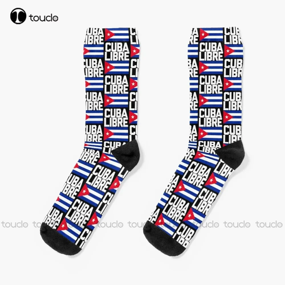 New Cuba Libre Flag Socks Youth Personalized Custom Unisex Adult Popularity Holiday Gifts Teen Socks