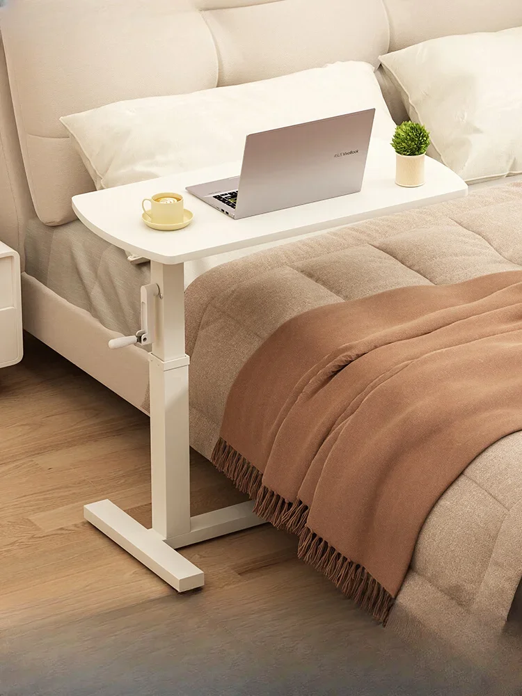 Movable lifting bedside table, home sofa side few notebooks, folding small table workbench