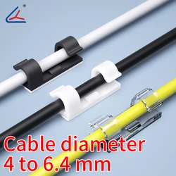 Suitable for 4-6.4mm Diameter, Self-Adhesive Cable Clips Organizer, Fixed Clamp for Earphone Line Management at Home and Office