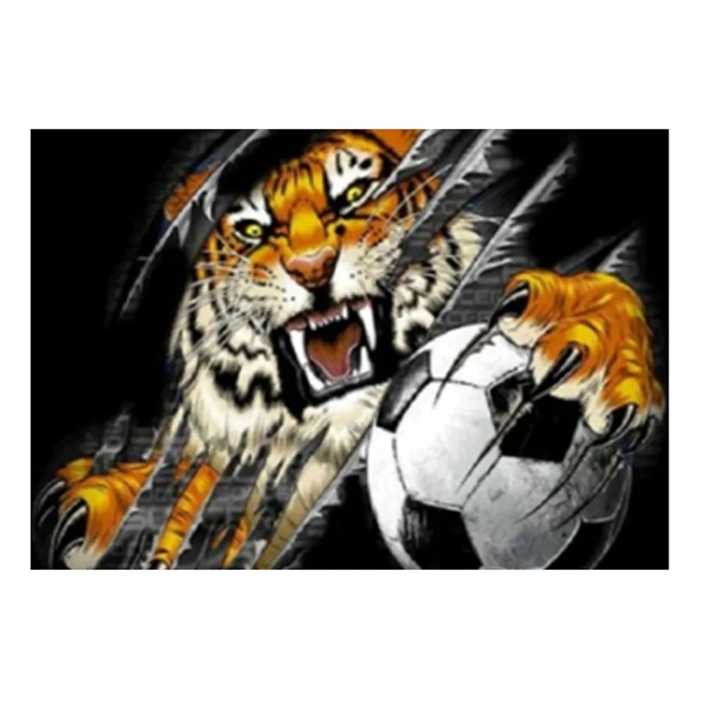 Tiger Diamond Painting Sporty Tiger Football Anime Crystal Rhinestone Paintings Diamond Embroidery Living Room Wall Art