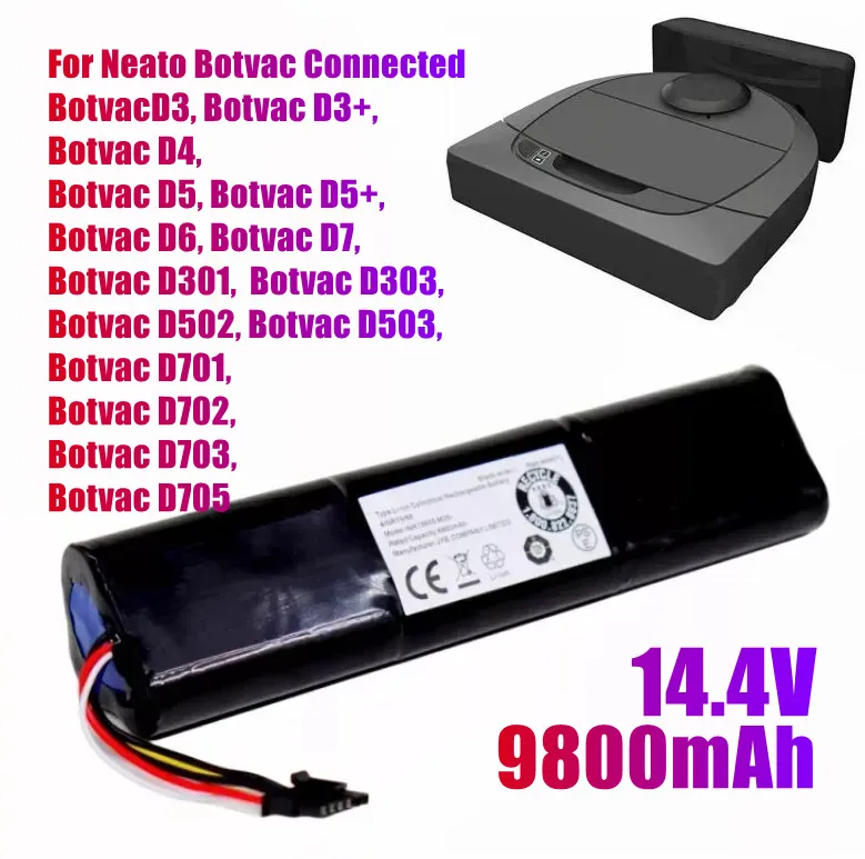 

Аккумулятор 945-0225, 205-0011 для Neato Botvac, D3, D3 +, D4, D5 +, D6, D7, D301, D303,D502,D503,D701, d702, D703,D705