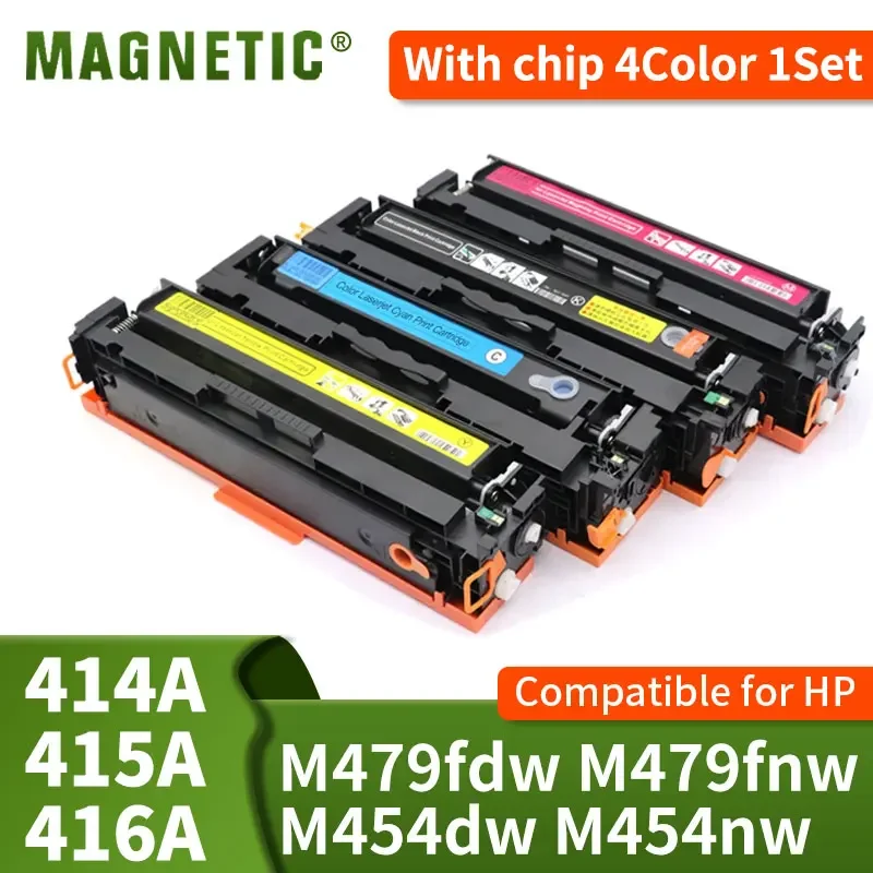 1Set 416A W2040A 415A W2030A 414A W2020A Toner Cartridge Compatible for HP Laserjet Pro M479fdw M479fnw M454dw M454nw printer