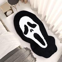 VIKAMA Halloween Faux Cashmere Bedside Blanket Easy To Clean Bathroom Non Slip Mat Substitute For Carpet Home Decoration
