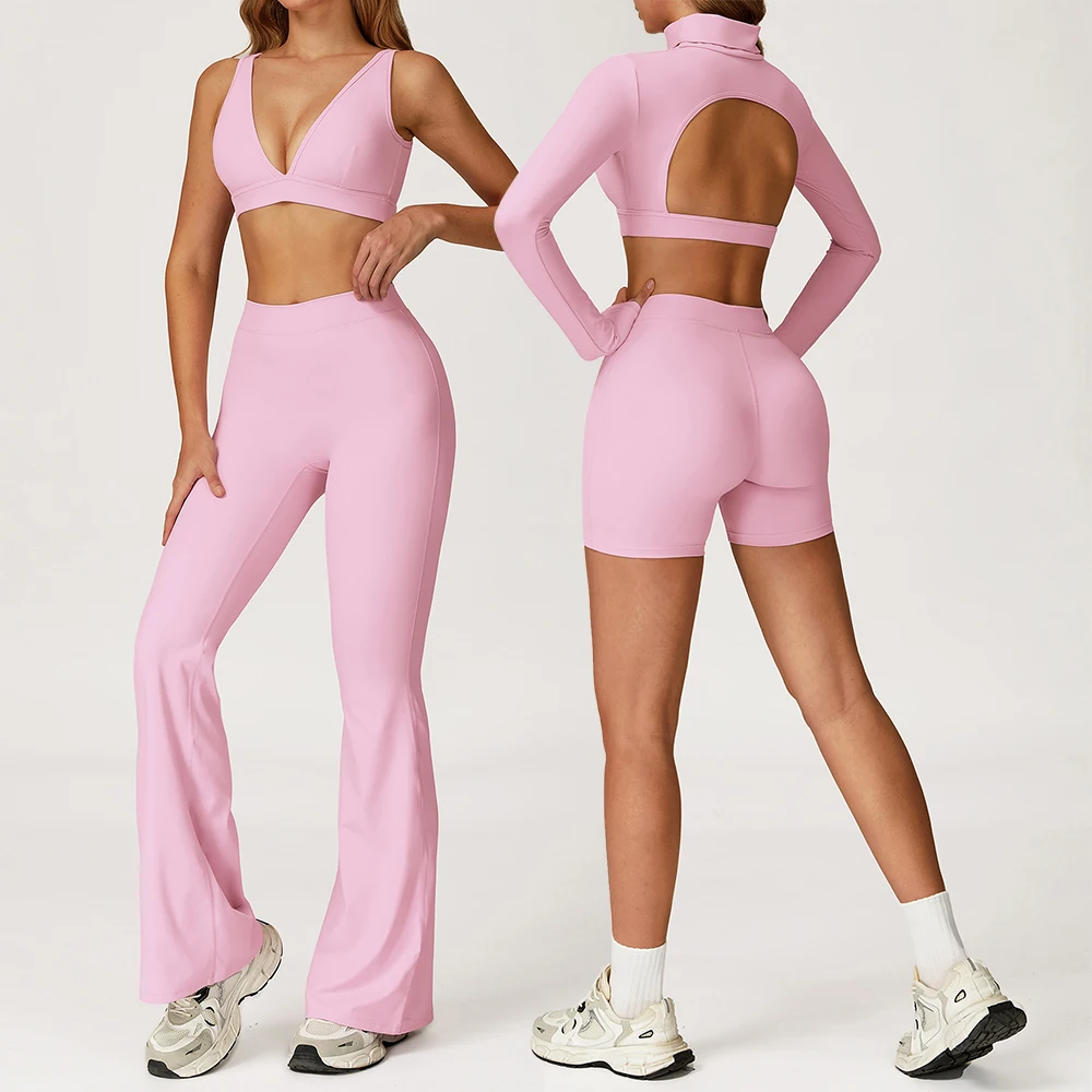 

2PCS Yoga Set Gym Clothes Sportswear Yoga Outfits For Women Tracksuits Workout Long Sleeved Sports Shirts Leggings Fitness Sets