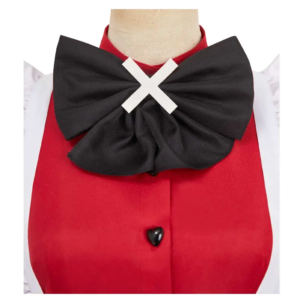 تلفزيون فندق 2 الجحيم نزل كارميلا كارمين تأثيري الأحمر خادمة الزي المرأة تمويه لعب الأدوار فانتازيا القبعات الجوارب ربطة العنق هالوين #3