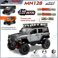 MN128 1/12 RC Car 4WD Jeep Model 2.4G Remote Control LED Light 4X4 Off Road 4WD Climbing RC Truck Electric Toy Car Gift for Boy