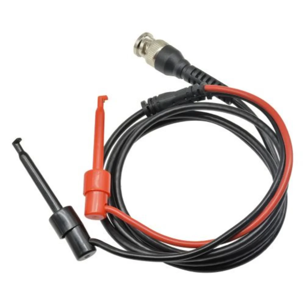 P1007 BNC spina maschio Q9 a doppio gancio Clip oscilloscopio Test sonda cavi 120CM con due Mini sonde con gancio di prova 500V 5A
