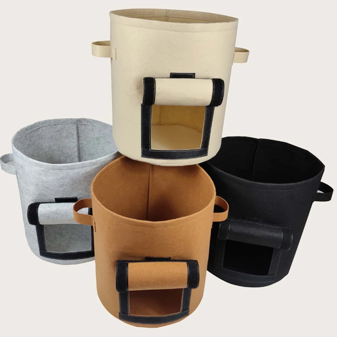 

1pc Bucket Potato Vegetable Round Thickened Seedling Bag Non-woven Felt Planting Bucket For Indoor Outdoor Garden Supplies