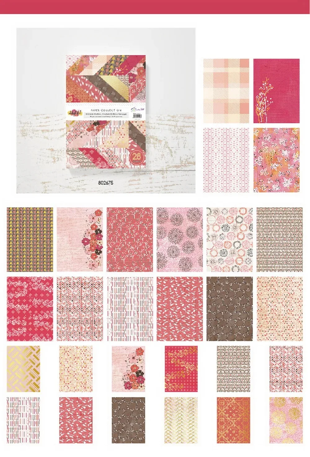 Kreatives Papier 6*4 Zoll mit Blumenmuster für Journaling und Scrapbooking A5 A6 Vintage Blumendesign Scrapbook Hintergrundpapiere – Detail 6