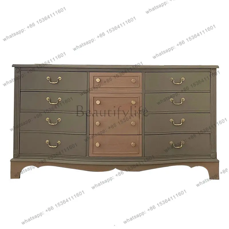 

American bedroom bed end storage cabinet home living room wall storage cabinet