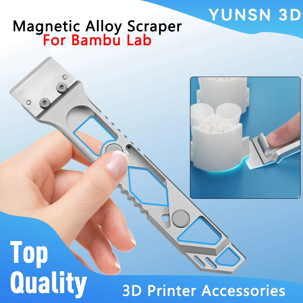 Magnetischer Legierungsschaber für Bambu Lab Creality Aircraft CNC Aluminiumlegierung Schaberklinge Schaufel Schaber Messer 3D-Druckerteile – Detail 1