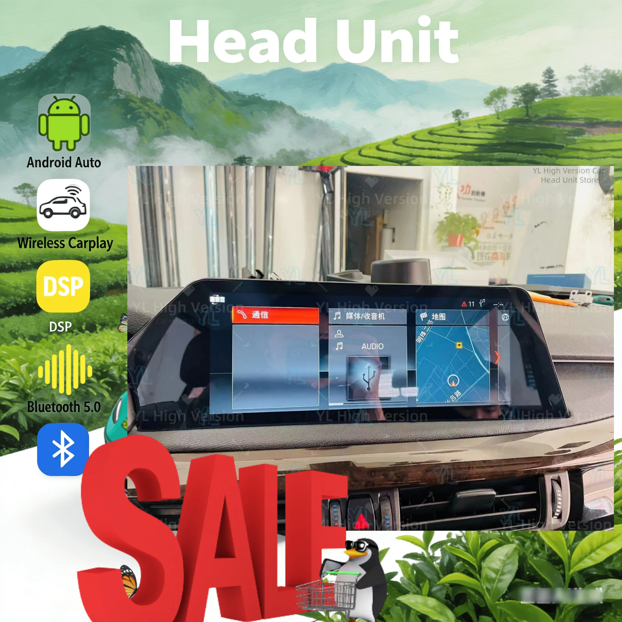 Android Auto Wireless CarPlay 12.3