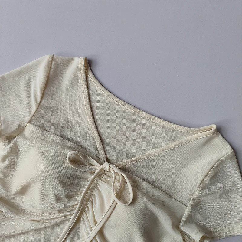 Neues Yoga-Kurzarm-T-Shirt für Damen mit Brustpolstern für Frühling und Sommer, schlichtes, schmales Mesh-Top für attraktive Mädchen. – Detail 11