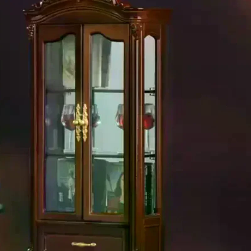 

Миниатюрный винтажный шкаф для кукольного домика 1/12, имитация винного шкафа, модель для декора гостиной, мебель, игрушка