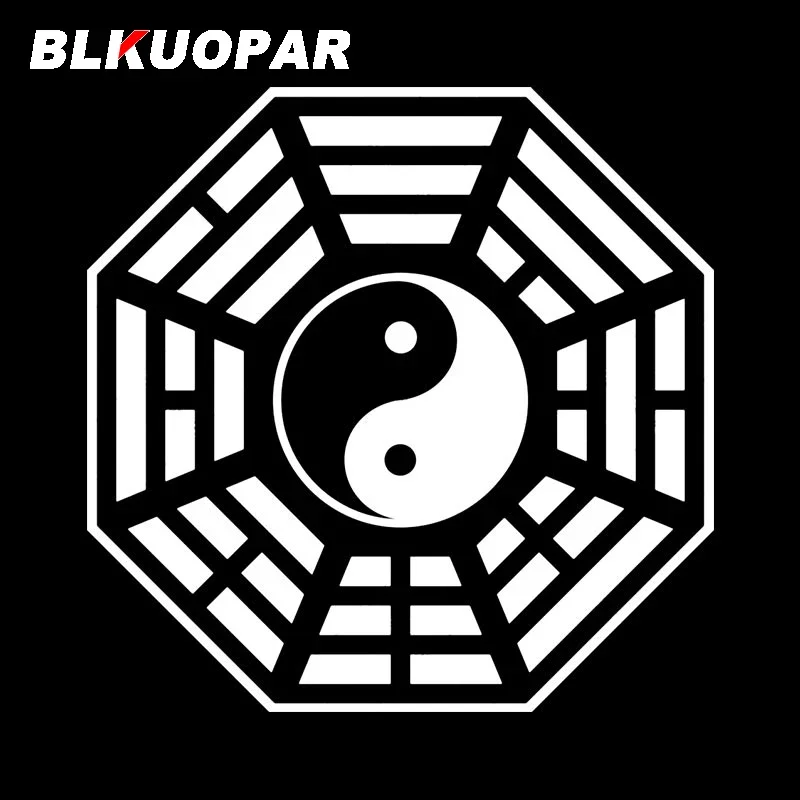 BLKUOPAR Tai Chi Yin Yang Eight Trigrams Pattern Car Stickers Creative Graphics Decal Waterproof Die Cut Bumper VAN Car Lable