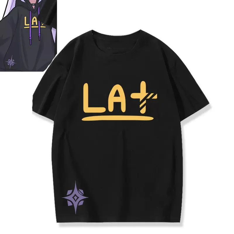 New Vtuber La Darknesss T-shirt Cosplay Costume  Anime men T Shirt cotton Tees