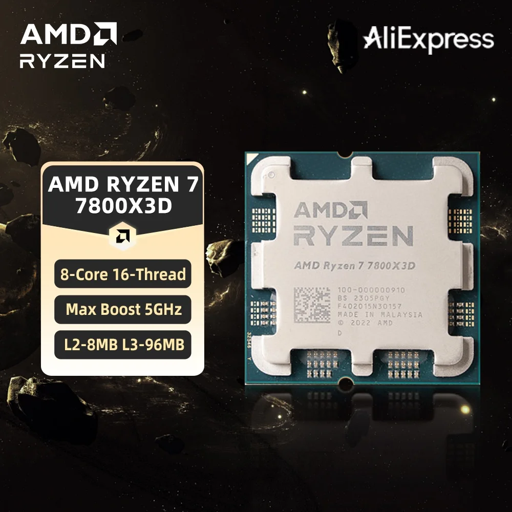 

Процессор AMD Ryzen 7 7800X3D, горячая распродажа, процессор R7 7800X3D, 5 ГГц, 8 ядер, 16 потоков, разъем AM5, лучший настольный игровой процессор без коробки