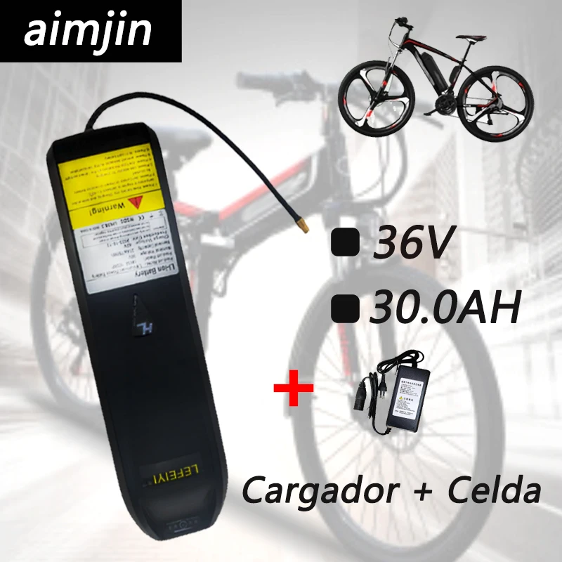 18650 36V 30000mAh Lithium Battery Ebike Suitable for Hailong Electric Bicycle 350W 500W 750W 1000W Charger + Cell