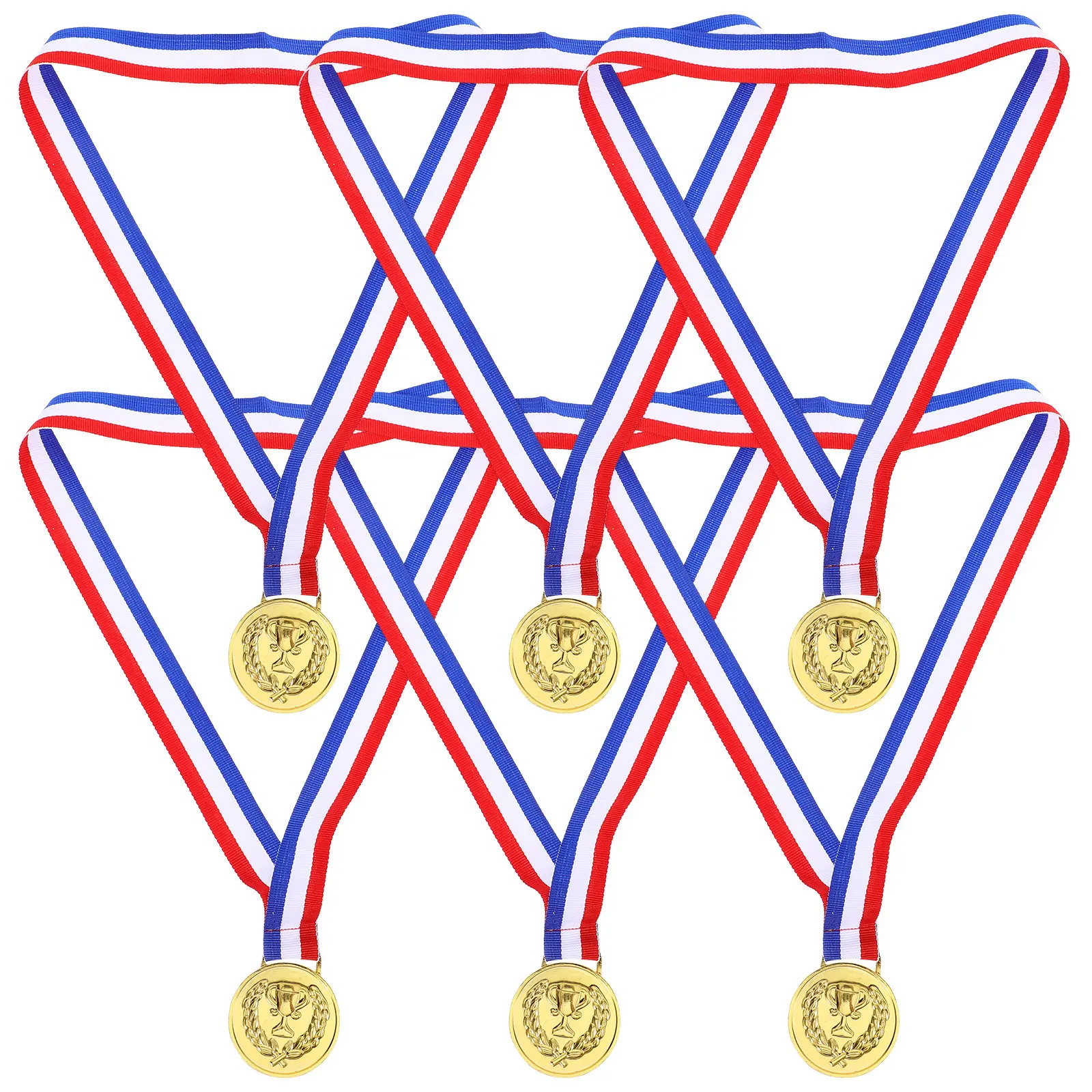 

6Pcs Durable Zinc Alloy Football Medals Creative Design Prize Competition Supply Sports Medals Award Accessory