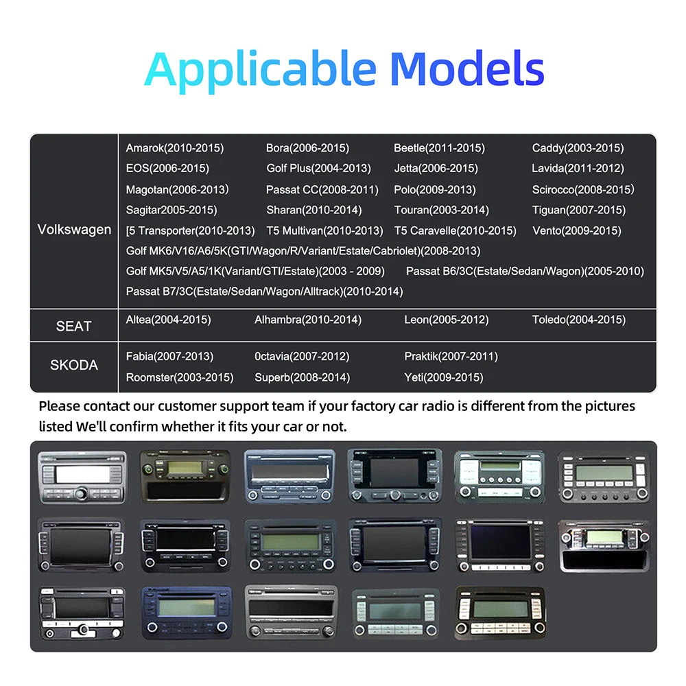 7 بوصة HD تعمل باللمس راديو السيارة العالمي اللاسلكي CarPlay أندرويد السيارات لشركة فولكس فاجن/سيات/سكودا/باسات/جولف/بولو FM BT EQ رئيس وحدة