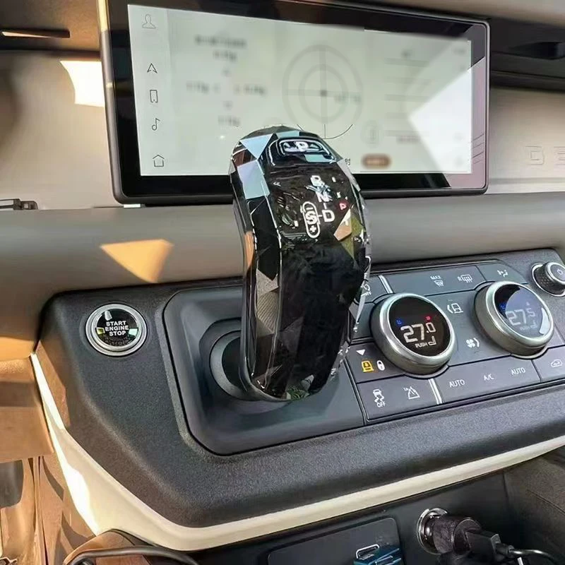 

Crystal Car Gear Shift Knob Handle Cover Interior Accessories Auto Trim For Land Rover Defender 2020 2021 2022 2023 2024 2025