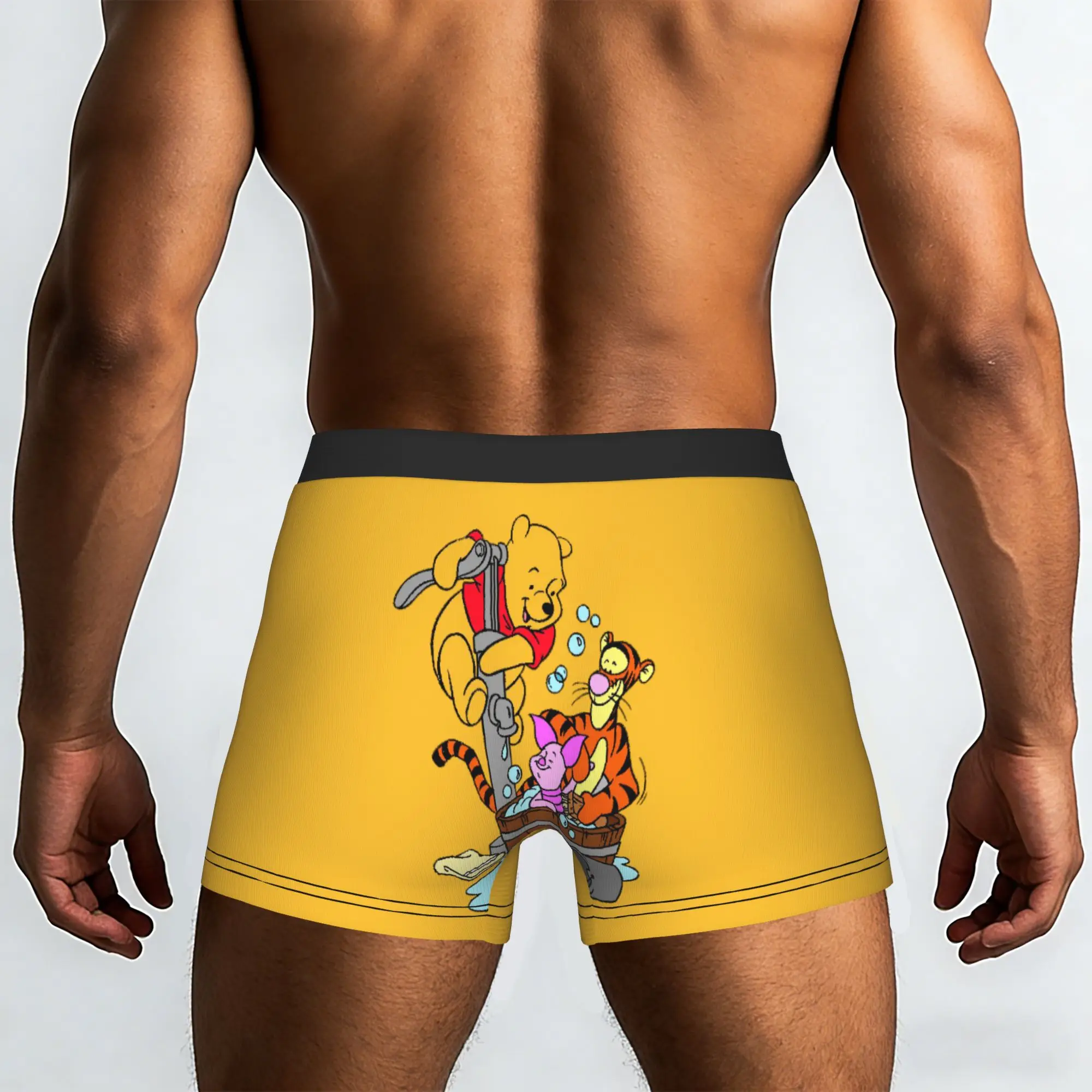 Customized My Friends Cartoon T-Tigger Pooh Underwear Men Printed Cute Anime Boxer Shorts Panties Briefs Breathable Underpants
