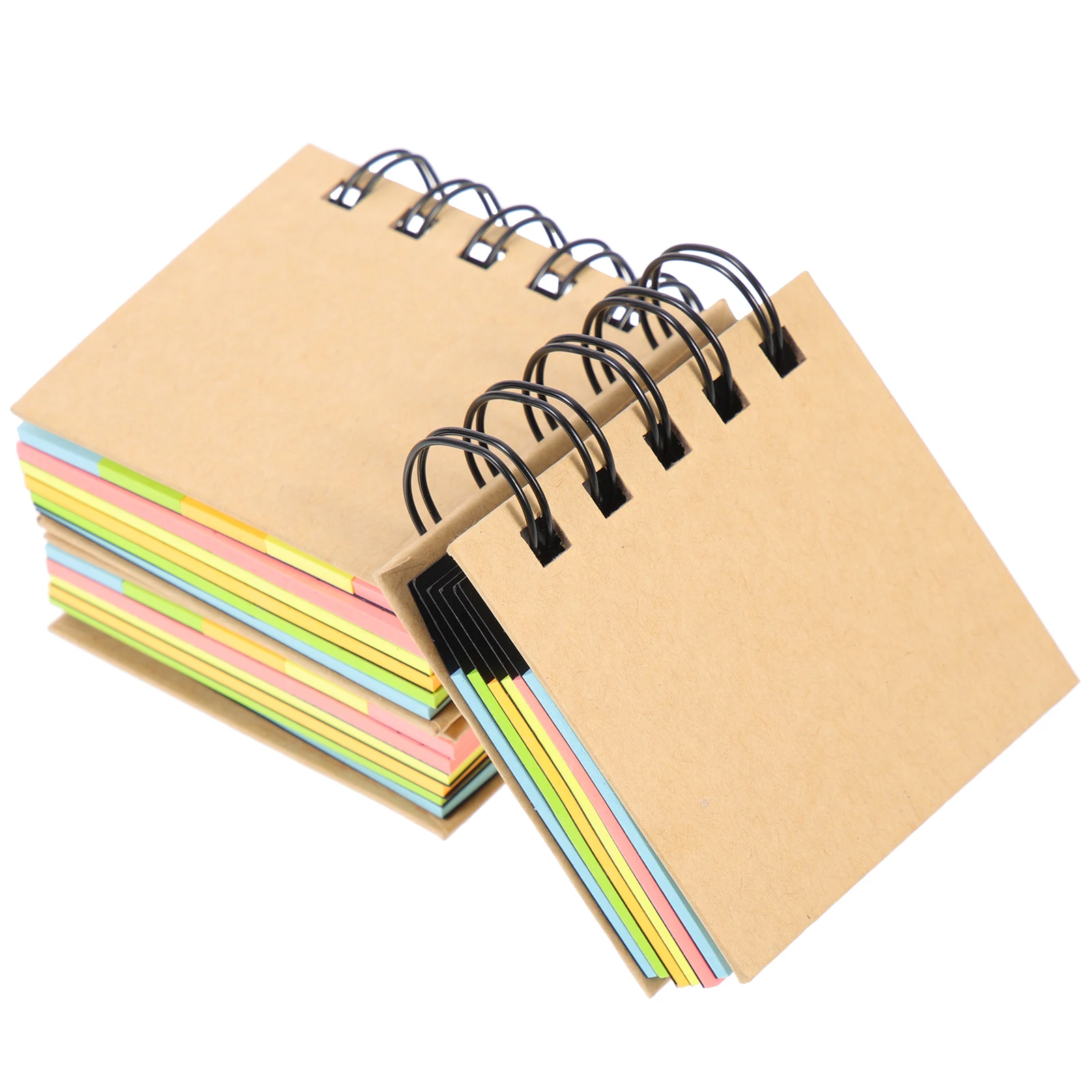 3pcs Notebooks Kraft Paper Smooth Surface Small Office Notepad Daily Use Office Writing Pad Portable School Stationery