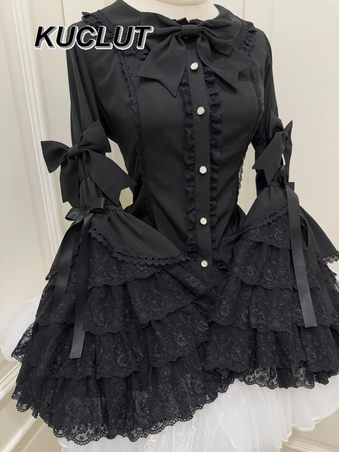 

Long Sleeve Shirt Lolita Style Solid Color Blouses Femme Fashion Spring Autumn Women's Tops Sweet Cute Casual Shirts
