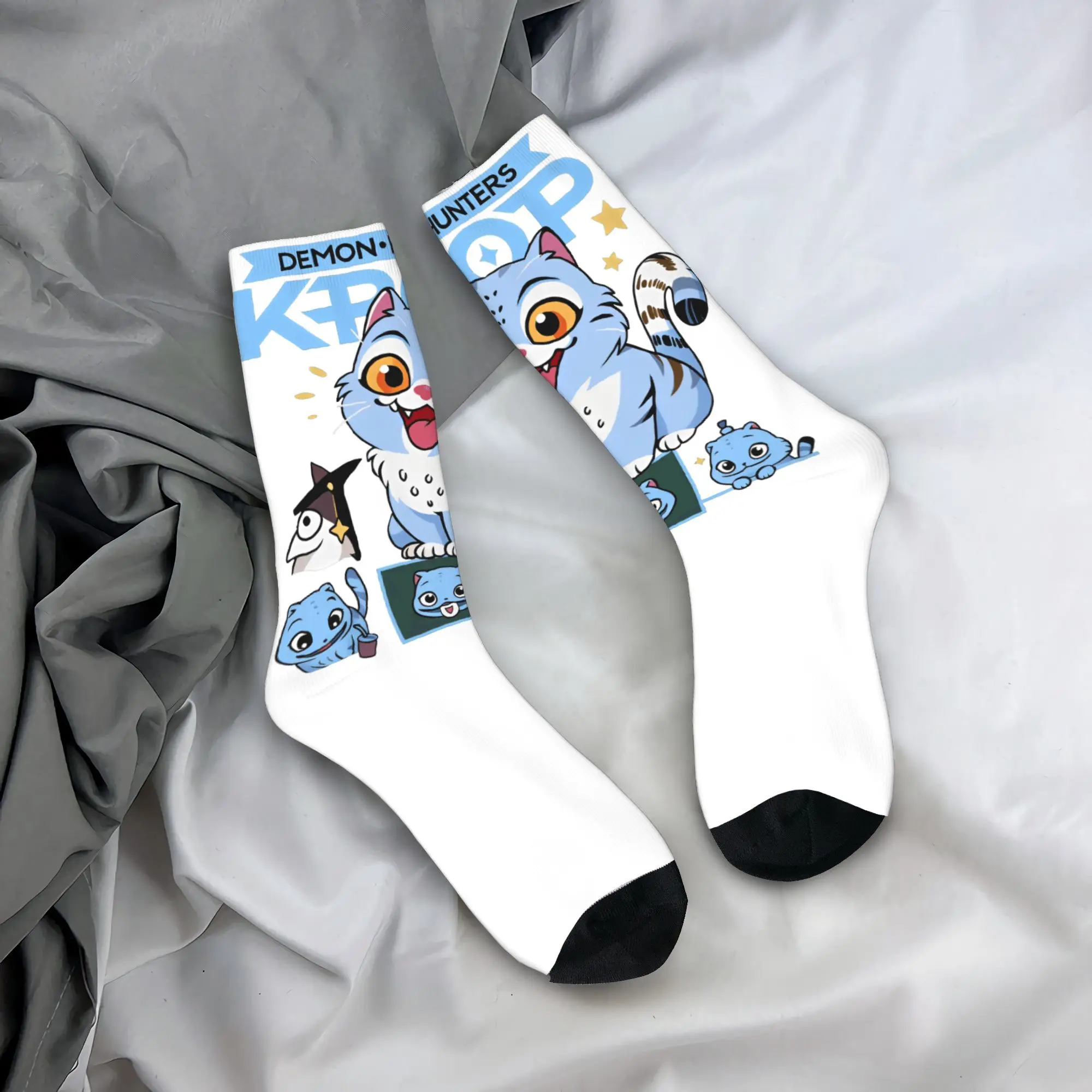 

Носки для пар Kpop, охотники на демонов, антибактериальные удобные носки, осенние повседневные носки для скейтборда на заказ