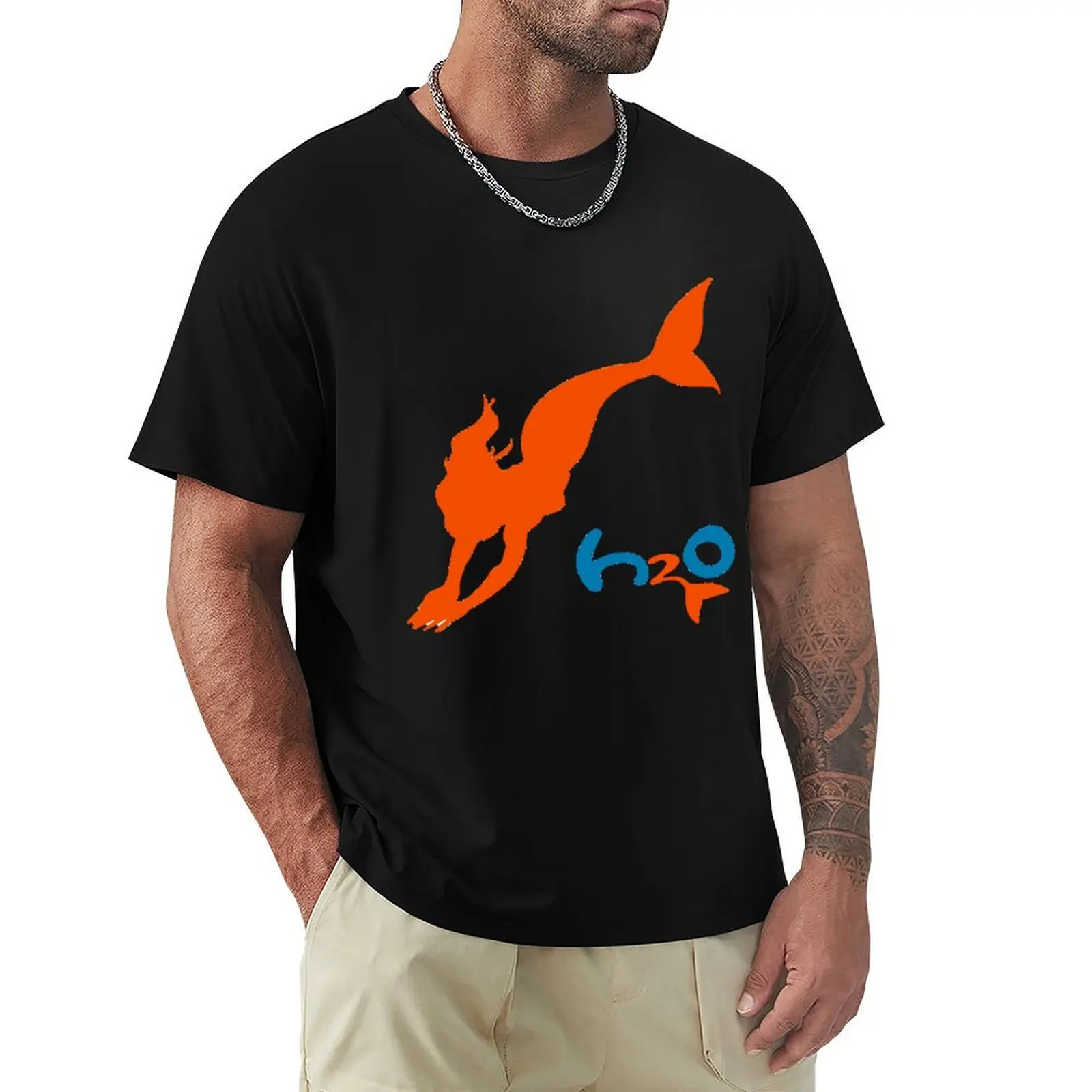 H2o Just Add Water - H2o With Mermaid Water T-Shirt man t shirt cotton T-Shirt